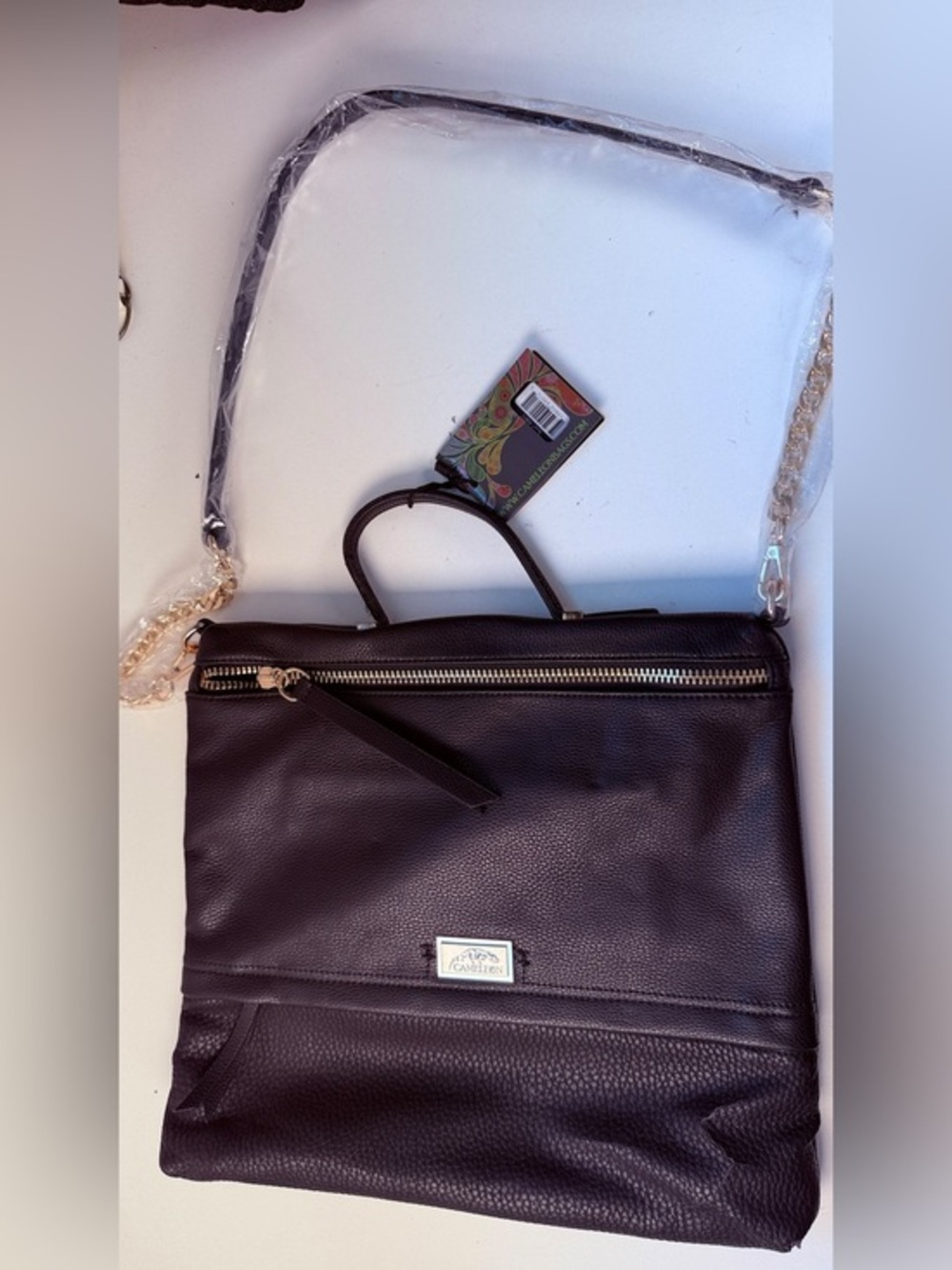 Cameleon Black Convertible Concealed Carry Backpack Crossbody Purse NWT